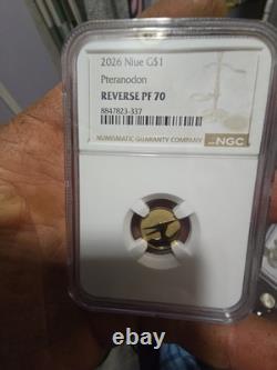 1g Pteranodon Gold Coin Ngc Pf70