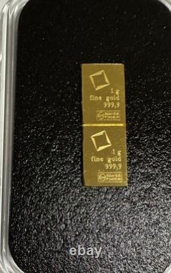 2-1 gram Gold CombiBarT Valcambi Suisse Bar. 9999