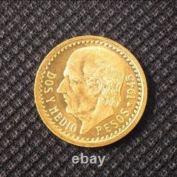 2.5 Pesos Gold Coin. Bullion Collectible 2.5 Pesos Gold Coin. Bullion Collectible