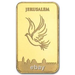 2.5 gram Gold Bar Holy Land Mint Dove of Peace (Vintage Assay)