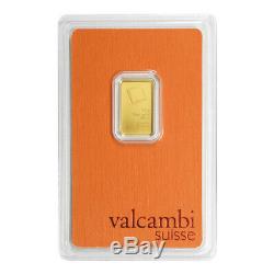 2.5 gram Valcambi Gold Bar