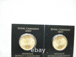 2 Bu 2020 1 Gram. 9999 Gold Canadian Maple Leaf Coins