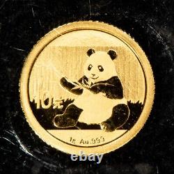 2-Coin 2017 10 Yuan China 1 gram Gold Panda Coins OMP G3695