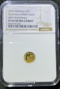 2 Gold Titanic Coins! NGC PR70 1/10th oz Gold (not eagle). 5gram anniversary READ