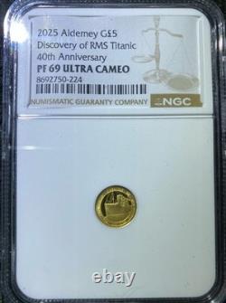 2 Gold Titanic Coins! NGC PR70 1/10th oz Gold (not eagle). 5gram anniversary READ