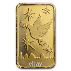 2 gram Gold Bar Holy Land Mint Dove of Peace (Argor-Heraeus) SKU#167447