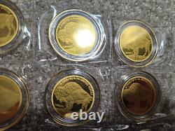 (20) 2019 Cook Islands INDIAN BUFFALO $5 200mg. 9999 Fine Gold Coin, Sheet