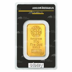 20 gram Argor-Heraeus KineBar Gold Bar