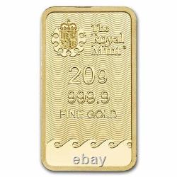 20 gram Gold Bar The Royal Mint Britannia SKU#253880