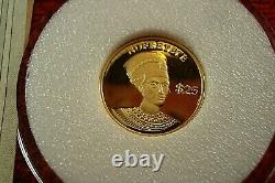 2000 $25. Solid gold Coin. 999 0.73 grams Nofretete COA read all