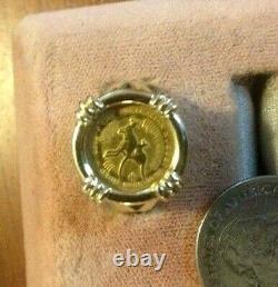 2000 Australian Nugget. 9999 1/20 Gold Coin in 14K Gold Custom Ring 9.6 Grams
