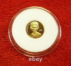 2000 Elizabeth II 0.5 Half Gram 14k GOLD Coin Proof VERY LOW NUMBER 00012