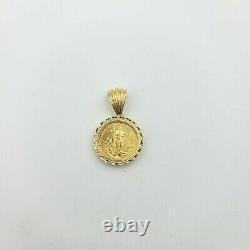 2000 Gold Liberty 5 Dollar 2 Eagle Coin Charm For Pendant 6.9 grams