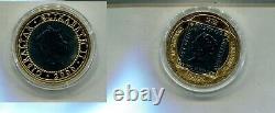 2000 Great Britain Queen Tuppenny Blue Gold Coin Choice Proof 26.3 Grams /999