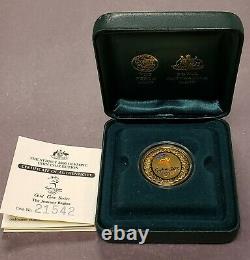 2000 Sydney Australia Olympic 10.021 Gram Gold Coin Colorized CoA G1496