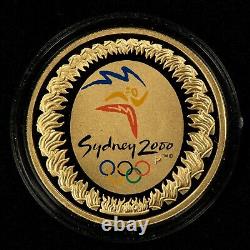 2000 Sydney Australia Olympic 10.021 Gram Gold Coin Colorized CoA G1496