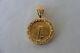 2001 1/10 Ounce Gold American Eagle Coin With14k Bezel Pendant 7.1 Grams