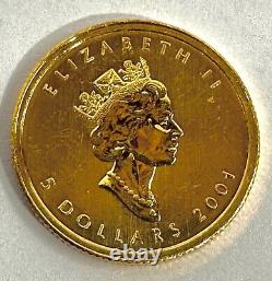 2001 Canada Gold Maple Leaf 1/10 oz Elizabeth II Gold Coin 3.1 Grams