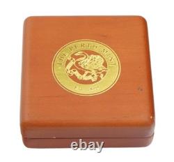 2001 Cook Islands 2.5 Gram Gold Coin Year of the Snake. 9999 Fine Proof coin Box