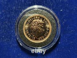 2001 Gold Great Britain Proof 3.99 Grams 1/2-sovereign Coin Rare