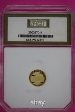 2001 Palau $1 Gold Coin Proof Cameo 1.25 Grams. 999 Guaranteed Genuine Slab 933
