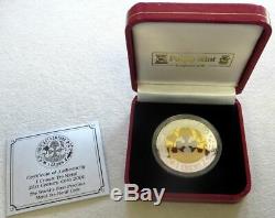 2001 Tri-metal 31.1 Gram Platinum Gold Silver Gibraltar 1 Crown Box / Coa