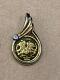 2002 Gibraltar. 999 Gold Cupid Coin 1/25oz In 14k Bezel Diamond Pendant 3 Grams