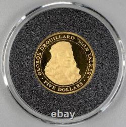 2003 $5 George Drouillard Sign Talker. 9999 Commemorative Gold Coin OGP & COA