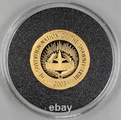 2003 $5 George Drouillard Sign Talker. 9999 Commemorative Gold Coin OGP & COA