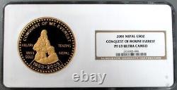 2003 GOLD NEPAL 99 MINTED 5oz MT EVEREST NGC PROOF 69 ULTRA CAMEO