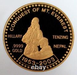 2003 GOLD NEPAL 99 MINTED 5oz MT EVEREST NGC PROOF 69 ULTRA CAMEO