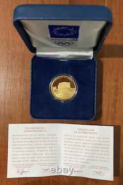 2004 Olympic Games In Athens Greece 100 EURO 10 Grams Proof Gold Coin