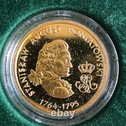 2005 100 Zl Gold King Stansilaus Proof With Box & Coa, Only 4,200 Minted 8 Grams