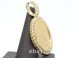 2005 $50 American Gold Eagle 1 oz Coin in 14k Natural Diamond Pendant 54.1 Grams