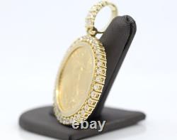 2005 $50 American Gold Eagle 1 oz Coin in 14k Natural Diamond Pendant 54.1 Grams