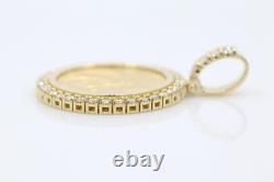 2005 $50 American Gold Eagle 1 oz Coin in 14k Natural Diamond Pendant 54.1 Grams