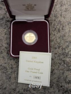 2005 Great Britain Menai Straits Bridge 19.62 Grams 22 Ct Gold One Pound Coin