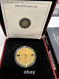 2006 Canada 1.125 oz $350 Blue Flag/Iris Versicolor Proof Gold Coin. 99999 Fine