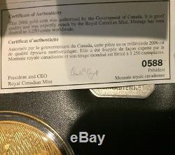 2006 Canada $300 14 kt Gold Shinplaster Coin. Original Box/COA Huge 60 Grams