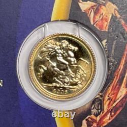 2006 Great Britain 1/2 Sovereign Gold Coin, 3.99 grams, 0.9167 Fine, 0.1176 AGW