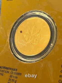 2007 Canadian Maple 1 oz. 9999 Fine Gold Bullion Round $200 Coin in Card & Case