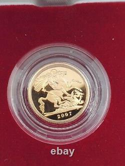 2007 United Kingdom Gold Proof Half-Sovereign (limited mintage #2707)