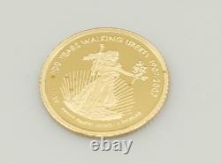 2007 Walking Liberty 100 years $1 Cook Islands 1/2 Gram. 9999 Fine Gold Coin