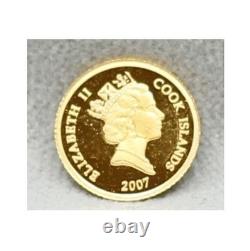 2007 Walking Liberty 100 years $1 Cook Islands 1/2 Gram. 9999 Fine Gold Coin