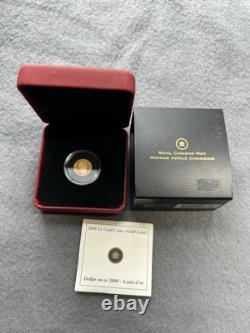 2008 $1 Fine Gold Coin Gold Louis 1.58 Grams Of. 9999 Fine Canadian Gold Royal