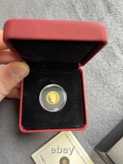 2008 $1 Fine Gold Coin Gold Louis 1.58 Grams Of. 9999 Fine Canadian Gold Royal