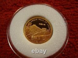 2008 1 GRAM 1000 Tugriks Coin Great Wall of China PURE GOLD 999.9 PROOF