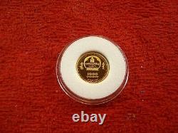 2008 1 GRAM 1000 Tugriks Coin Great Wall of China PURE GOLD 999.9 PROOF