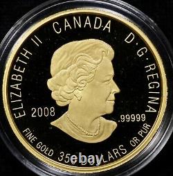 2008 $350 Gold Canada Purple Saxifrage in OGP. 99999 35 Grams 1.235 Oz