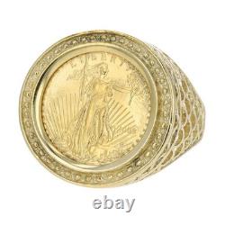 2008 American Gold Eagle Liberty $50 Coin 14k Yellow Gold 8.32 Grams Size 10